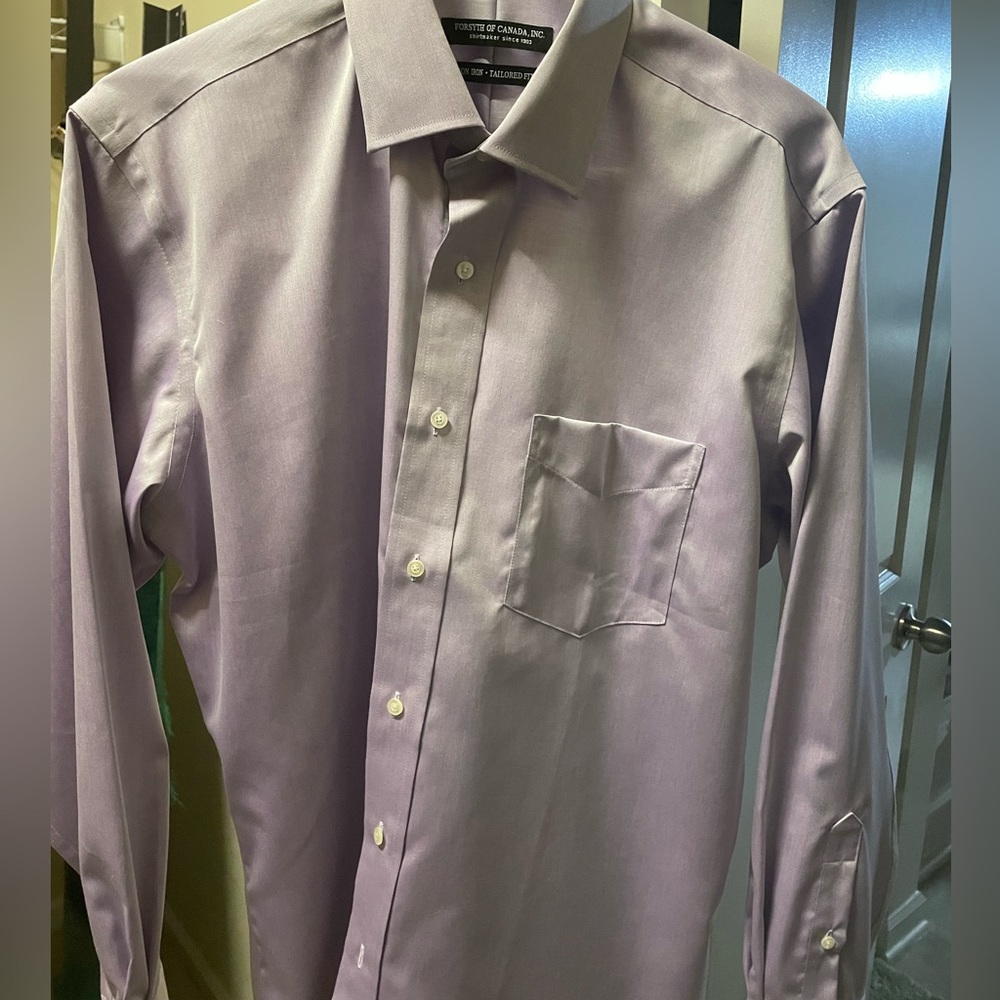 Forsyth of Canada Men’s long sleeve dress shirt.  151/2 32/33 tailored fit